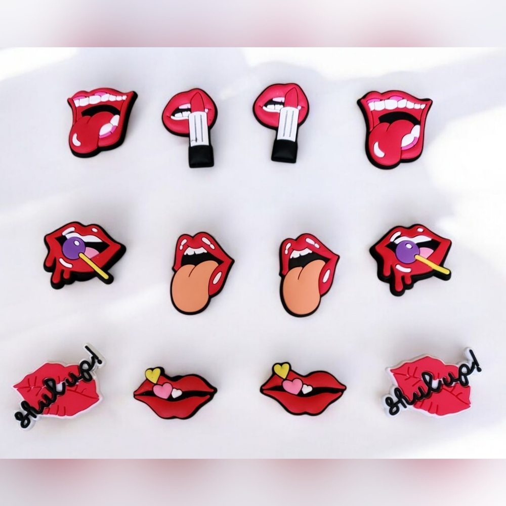 Lips Croc Charms